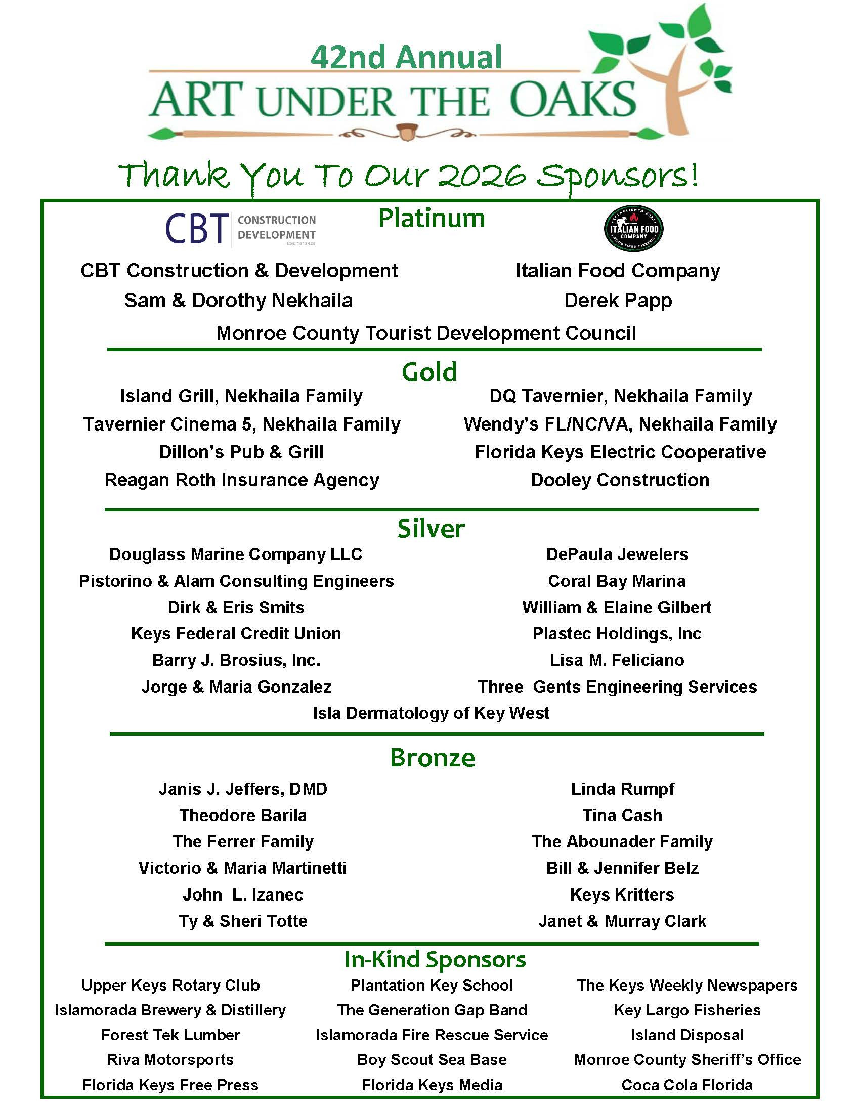 Thank You AUO Sponsors